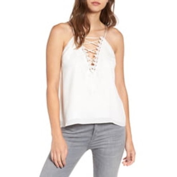 Wayf Posie Strappy V-neck Lace Ivory Camisole L XL - Picture 4 of 7
